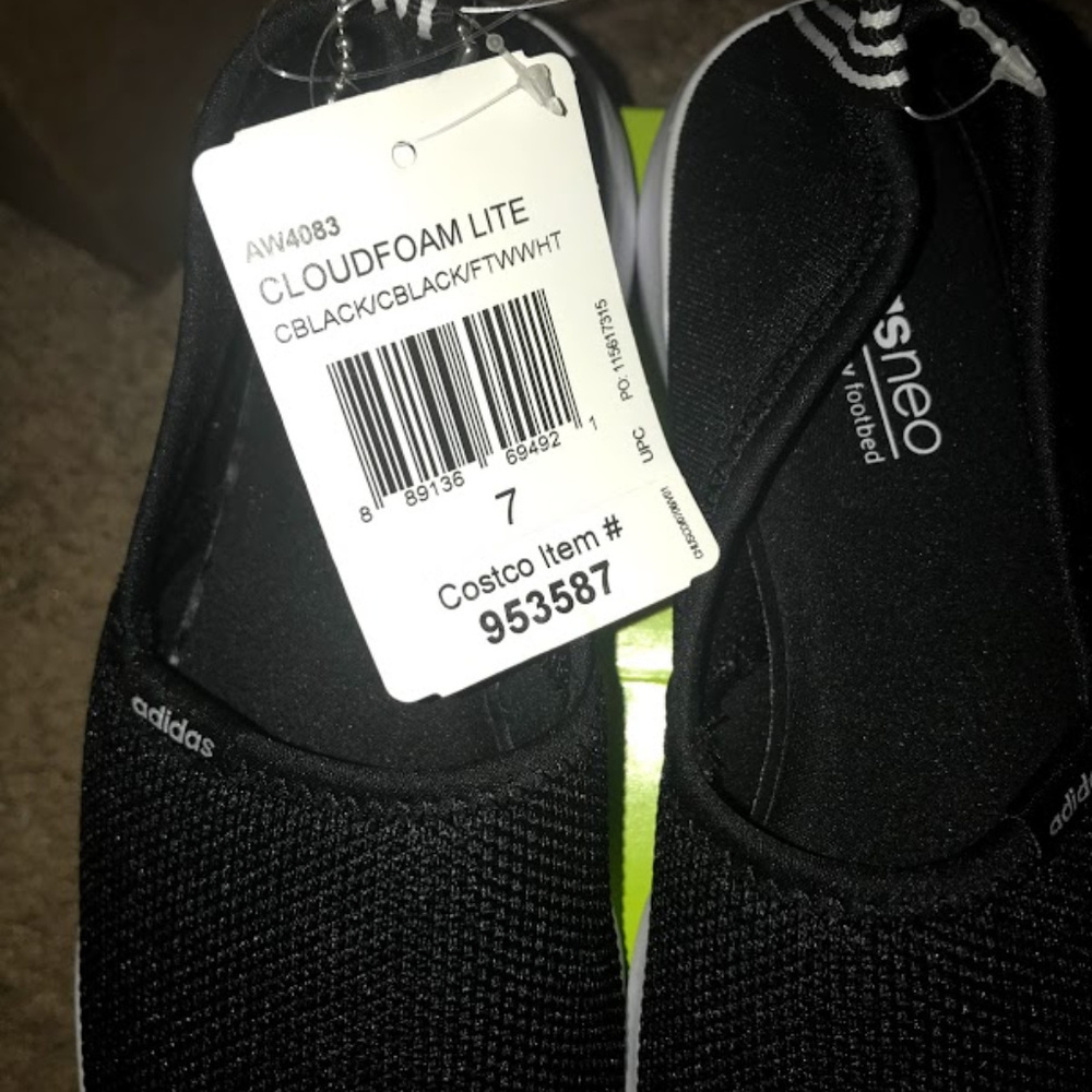 Adidas Cloudfoam Racer Lite Size 7 Black/White NEO